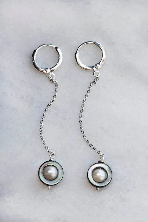 Boucles d'oreilles longues Sel et Poivre